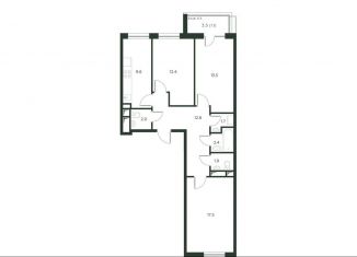 Продажа 3-комнатной квартиры, 74.9 м2, деревня Лобаново