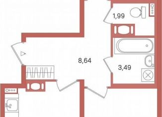 Продается 2-ком. квартира, 57.2 м2, Сертолово
