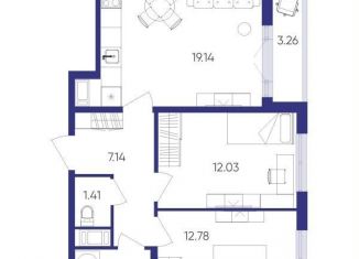 Продается 2-ком. квартира, 56.4 м2, посёлок Шушары