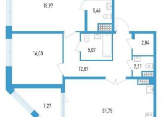 Продаю двухкомнатную квартиру, 102.4 м2, Санкт-Петербург, улица Типанова, 22, улица Типанова