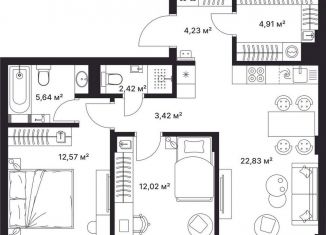 Продаю 2-комнатную квартиру, 68 м2, Киржач, улица Свердлова, 10А