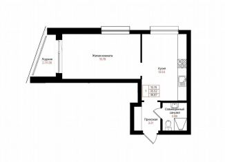 Продаю 1-ком. квартиру, 36.9 м2, Казань