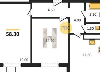 Продам 2-комнатную квартиру, 58.3 м2, Воронеж, улица Загоровского, 5/3