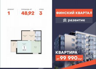 Продается 1-ком. квартира, 48.9 м2, деревня Лупполово, деревня Лупполово, 4