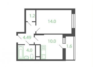 1-комнатная квартира на продажу, 35.9 м2, Котельники, микрорайон Новые Котельники, 22