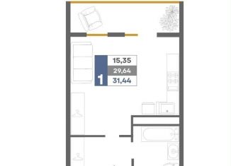 Продаю квартиру студию, 31.4 м2, Крым