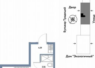 Продается квартира студия, 28.3 м2, Тюмень, улица Андрея Кореневского, 1с3