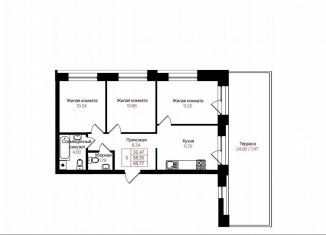 Продам 3-комнатную квартиру, 65.8 м2, Казань