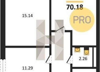 Продаю 2-комнатную квартиру, 70.2 м2, Воронеж, Московский проспект, 138