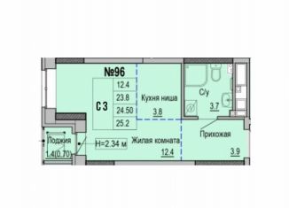 Продам квартиру студию, 24.5 м2, Тюмень, улица Герцена