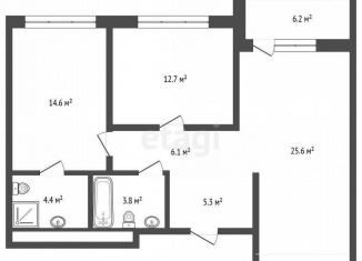 Продается двухкомнатная квартира, 78.7 м2, Тюмень, улица братьев Бондаревых, 5
