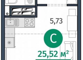 Продажа квартиры студии, 25.5 м2, Тюмень