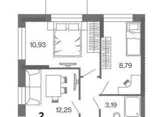 Продаю 2-комнатную квартиру, 39.9 м2, Рязань