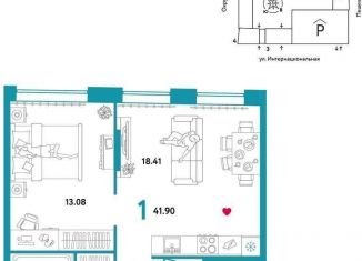 Продаю 1-ком. квартиру, 41.9 м2, Тюмень