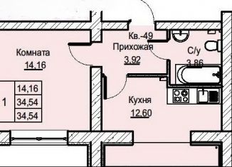 Продается 1-комнатная квартира, 34.5 м2, Малоярославец, улица Парижской Коммуны, 48