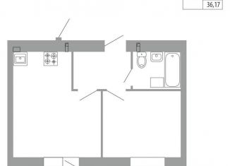 Продажа двухкомнатной квартиры, 36.2 м2, Кукмор, улица Степана Разина, 38Б