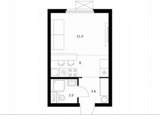 Квартира на продажу студия, 23.5 м2, Мытищи