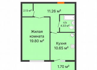 Продается 1-ком. квартира, 50.1 м2, Воронеж, переулок Здоровья, 90Г/1к2