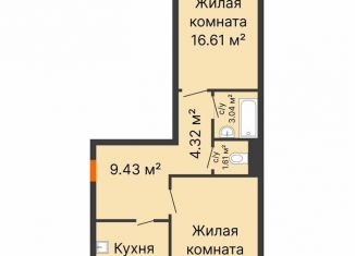Продам двухкомнатную квартиру, 73 м2, Воронеж, переулок Здоровья, 90Г/1к1