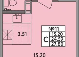 Продается квартира студия, 24.6 м2, деревня Новое Девяткино, Главная улица, 2