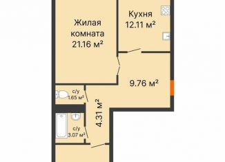 Продам 2-ком. квартиру, 69.8 м2, Воронеж, переулок Здоровья, 90Г/1к2