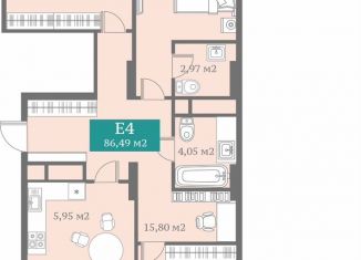 Продам 4-ком. квартиру, 86.8 м2, Тюмень, Алматинская улица, 10