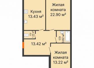 Продается 2-комнатная квартира, 71.2 м2, Воронеж, переулок Здоровья, 90Г/1к1