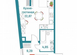 Продаю квартиру студию, 37 м2, Мурино, ЖК Графика