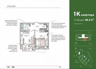 Продажа 1-комнатной квартиры, 48.2 м2, Судак