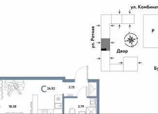 Продам квартиру студию, 24.9 м2, Екатеринбург, Ленинский район