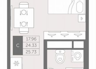 Продаю квартиру студию, 25.7 м2, деревня Новое Девяткино