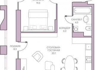 Продается двухкомнатная квартира, 69.1 м2, Пенза, Ленинский район