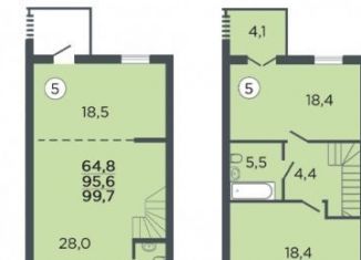 Продам двухкомнатную квартиру, 99.7 м2, Липецкая область