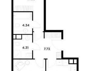 Продается 2-ком. квартира, 67.9 м2, Москва, жилой комплекс Алиа, к7, метро Спартак