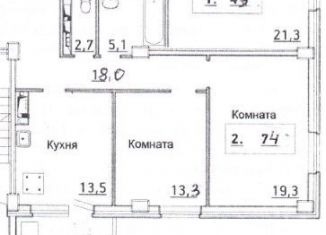 Продается 2-ком. квартира, 74 м2, Тюмень, Заречный проезд, 39Ак2, ЖК Ривьера