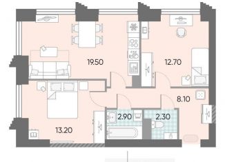 Продажа 2-комнатной квартиры, 58.7 м2, Москва, жилой комплекс Обручева 30, к1, метро Калужская