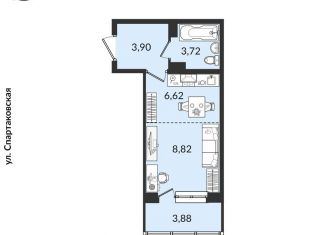 Продажа 1-ком. квартиры, 27.6 м2, Иркутск, Правобережный округ