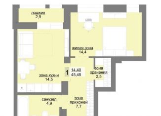 Продажа 1-комнатной квартиры, 44.9 м2, Екатеринбург, метро Площадь 1905 года