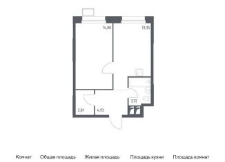 Продаю однокомнатную квартиру, 39.7 м2, Москва, многофункциональный комплекс Тропарево Парк, к2.1