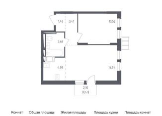 Продам 2-комнатную квартиру, 40.3 м2, Московская область, жилой комплекс Горки Парк, к4.1