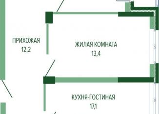 Продажа 2-ком. квартиры, 62.7 м2, Краснодар, Прикубанский округ