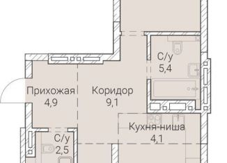 Продаю двухкомнатную квартиру, 89.1 м2, Новосибирск, Овражная улица, 2А, Заельцовский район