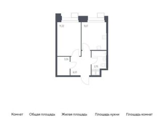 Продам 1-комнатную квартиру, 34 м2, поселение Мосрентген, многофункциональный комплекс Тропарево Парк, к2.2