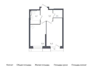 Однокомнатная квартира на продажу, 39.5 м2, Красногорск, жилой комплекс Спутник, 20