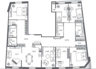 Продам многокомнатную квартиру, 210.2 м2, Санкт-Петербург, муниципальный округ Чкаловское