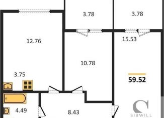 Продаю 2-ком. квартиру, 59.5 м2, посёлок Элитный, Венская улица, 11