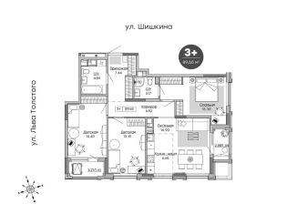 Продам 4-комнатную квартиру, 89.7 м2, Удмуртия, улица Шишкина, 24Б