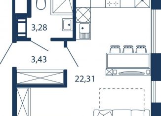 Продажа квартиры студии, 29 м2, Сестрорецк, улица Инструментальщиков, 18