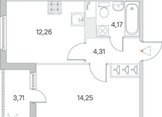 Продается 1-комнатная квартира, 36.9 м2, городской посёлок Янино-1