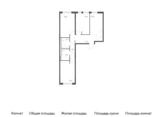 Продается 3-комнатная квартира, 71.8 м2, деревня Новосаратовка